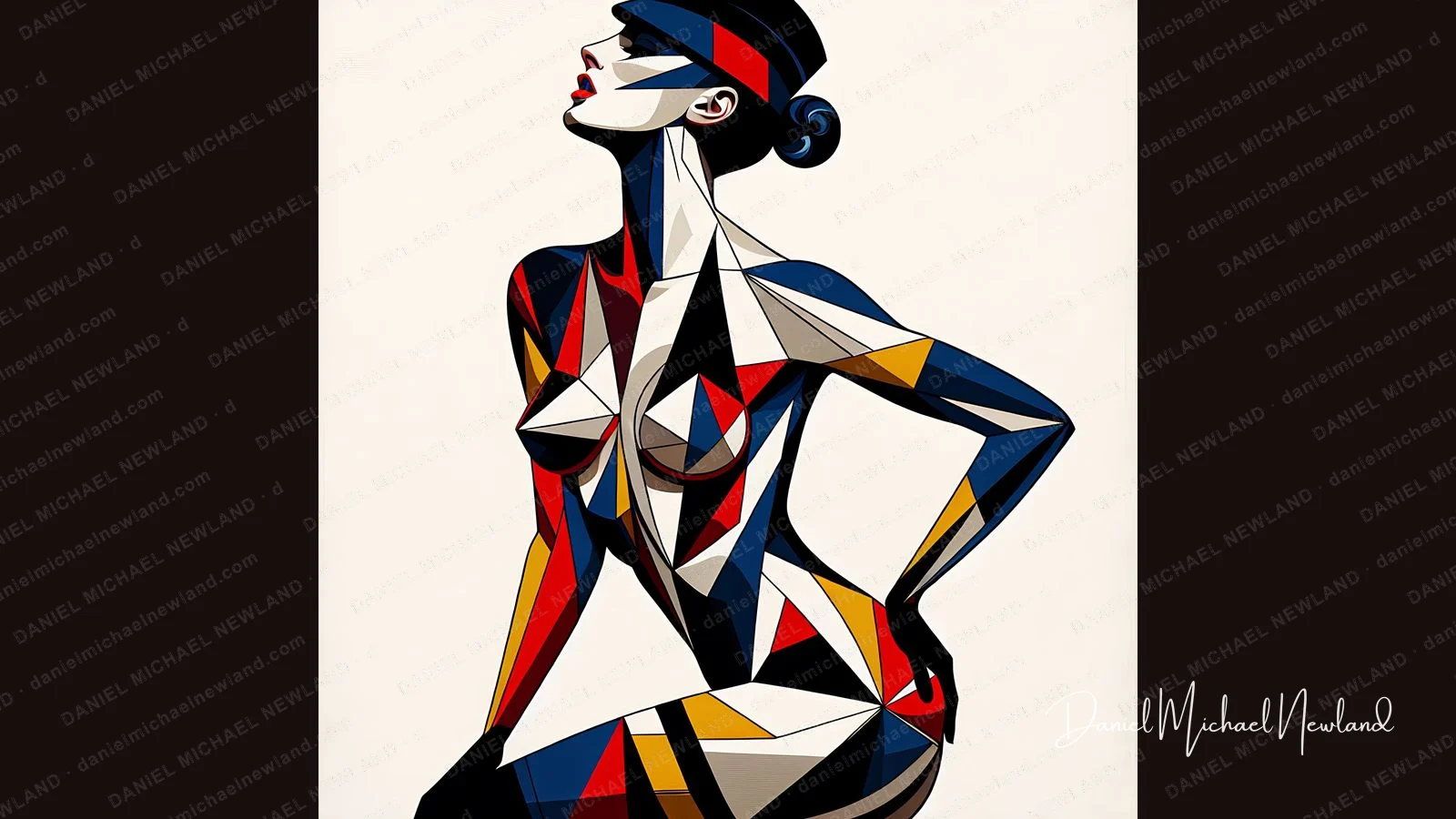 Vamp, Moulin Cubism digital cubism artwork by Daniel Michael Newland