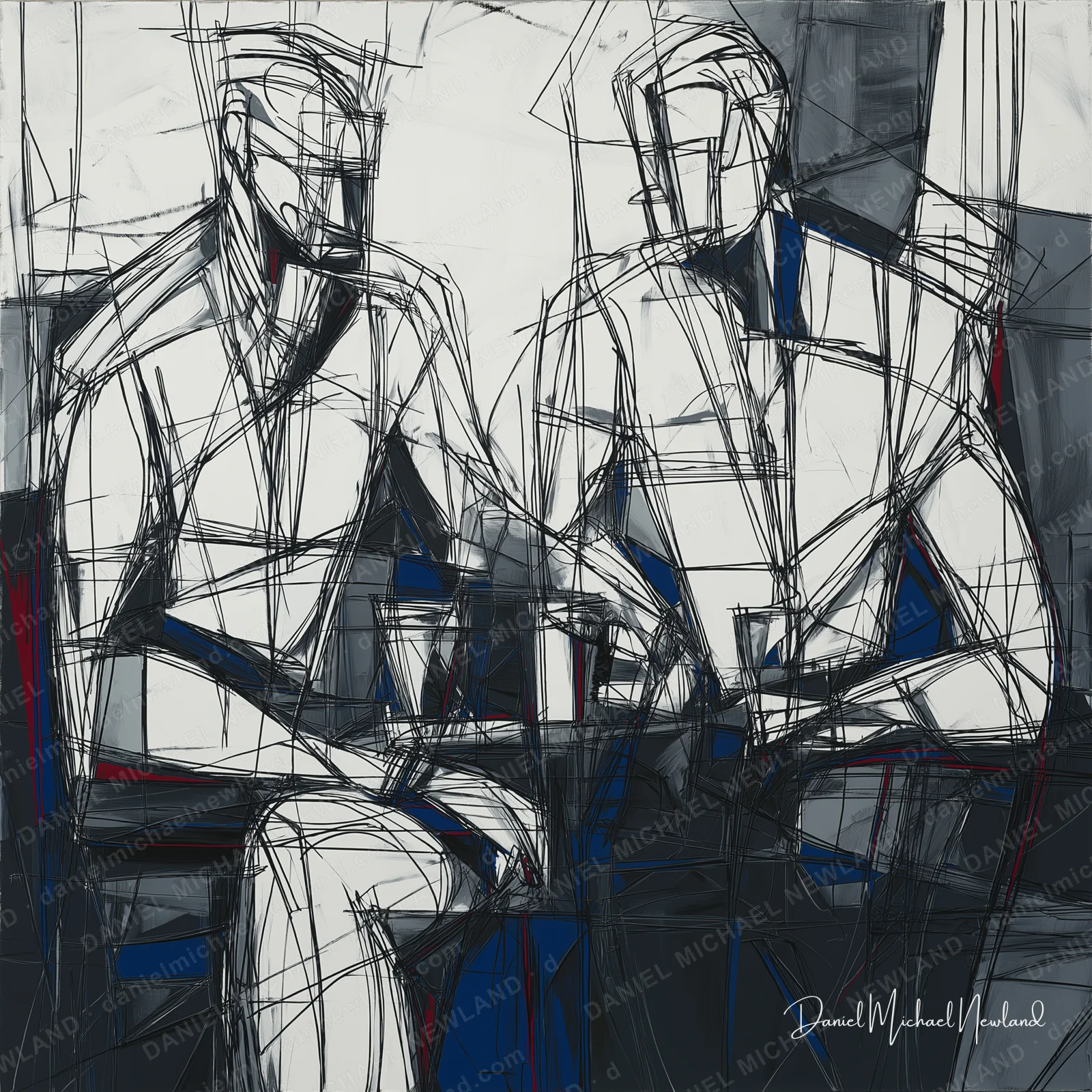 Summit, Masculine Form digital cubism artwork by Daniel Michael Newland