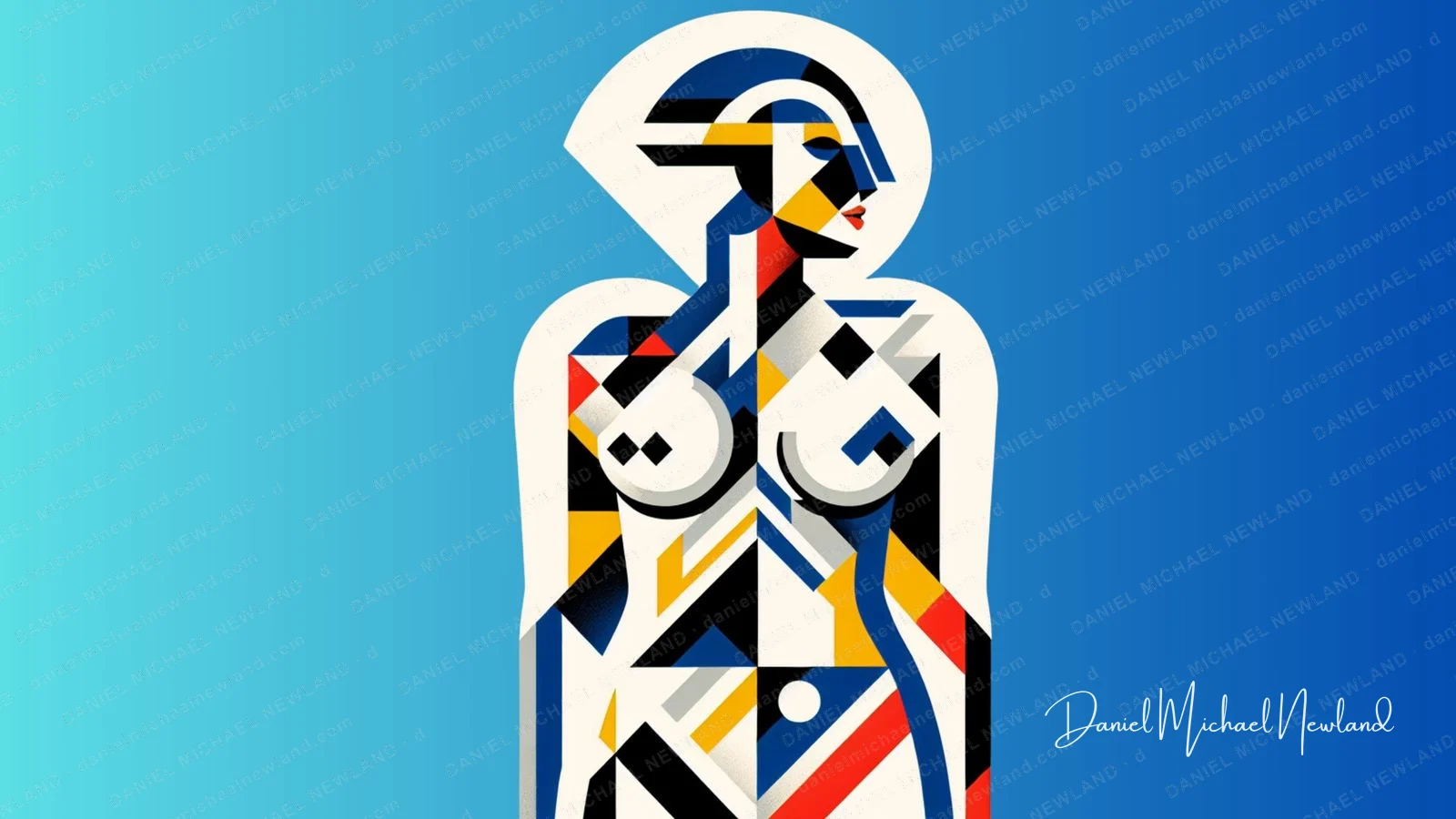 Kaleidoscope, Moulin Cubism digital cubism artwork by Daniel Michael Newland