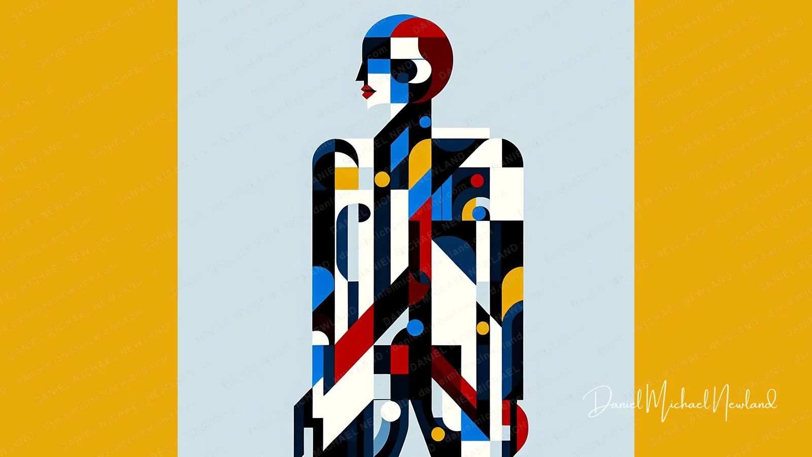 Clockwork, Moulin Cubism digital cubism artwork by Daniel Michael Newland