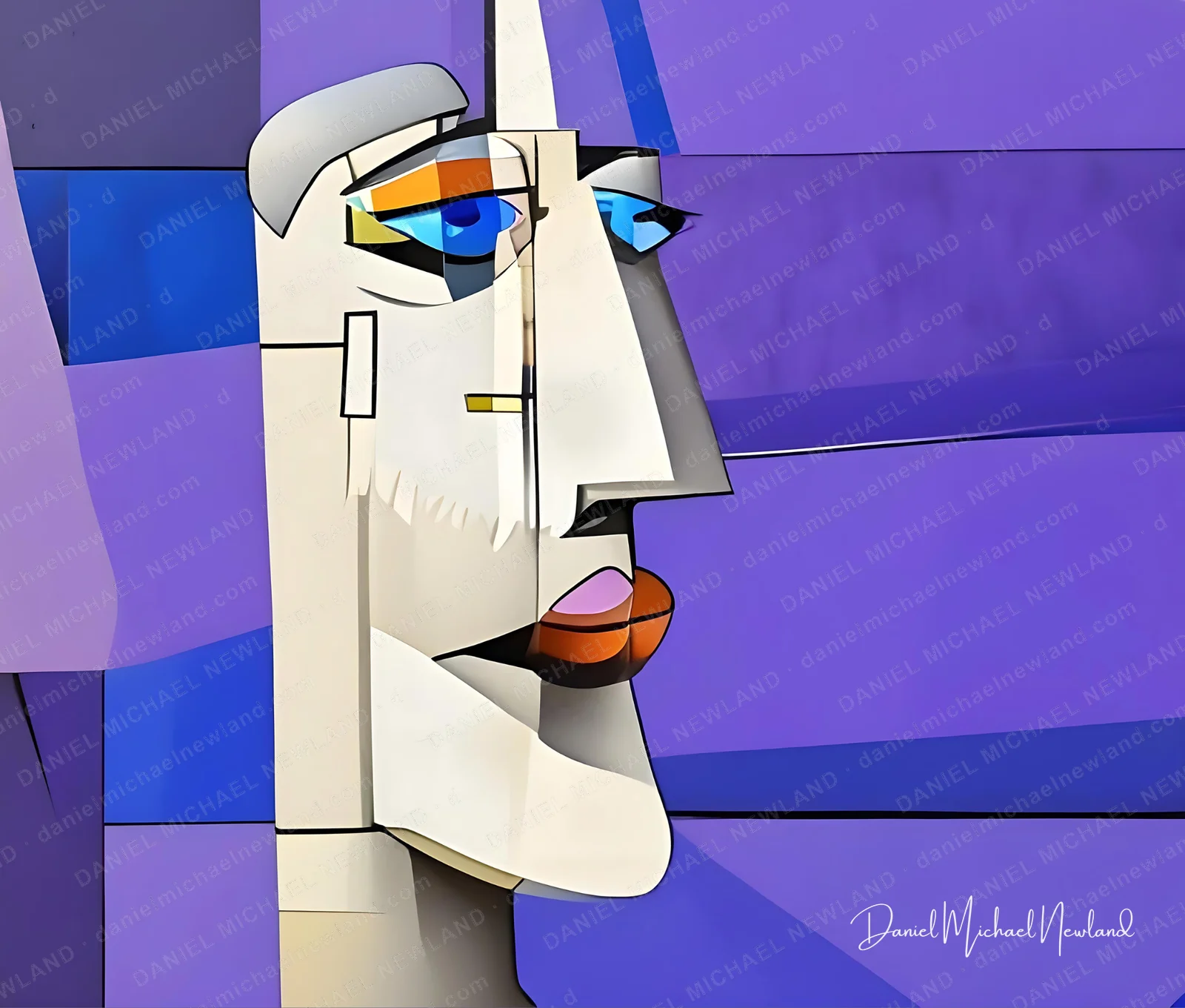 The Oracle, Regalia digital cubism artwork by Daniel Michael Newland