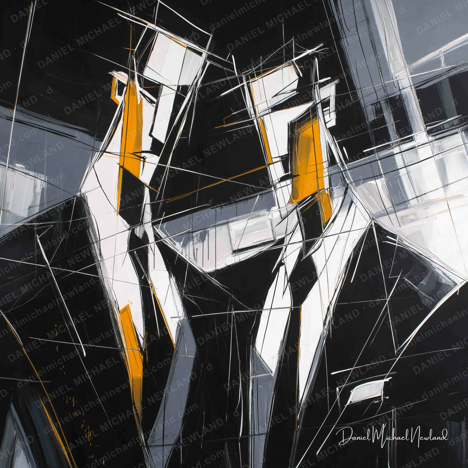 Made Men, Masculine Form digital cubism artwork by Daniel Michael Newland