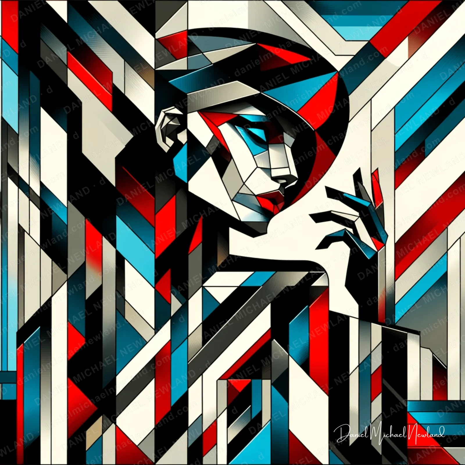 Static, Digital Cubism digital cubism artwork by Daniel Michael Newland