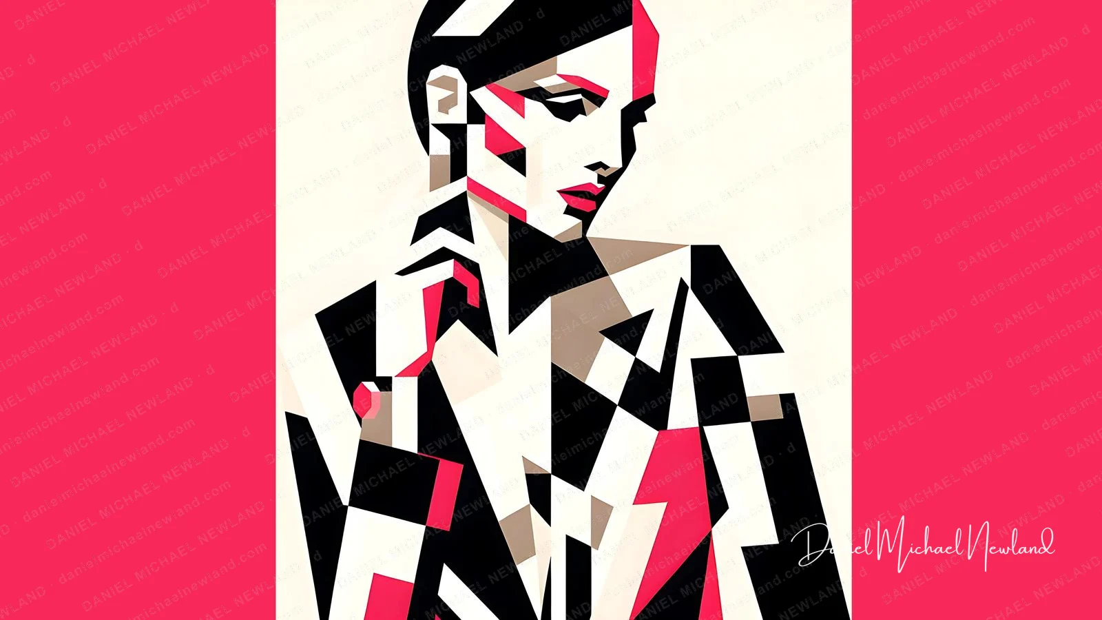 Garçonne, Moulin Cubism digital cubism artwork by Daniel Michael Newland