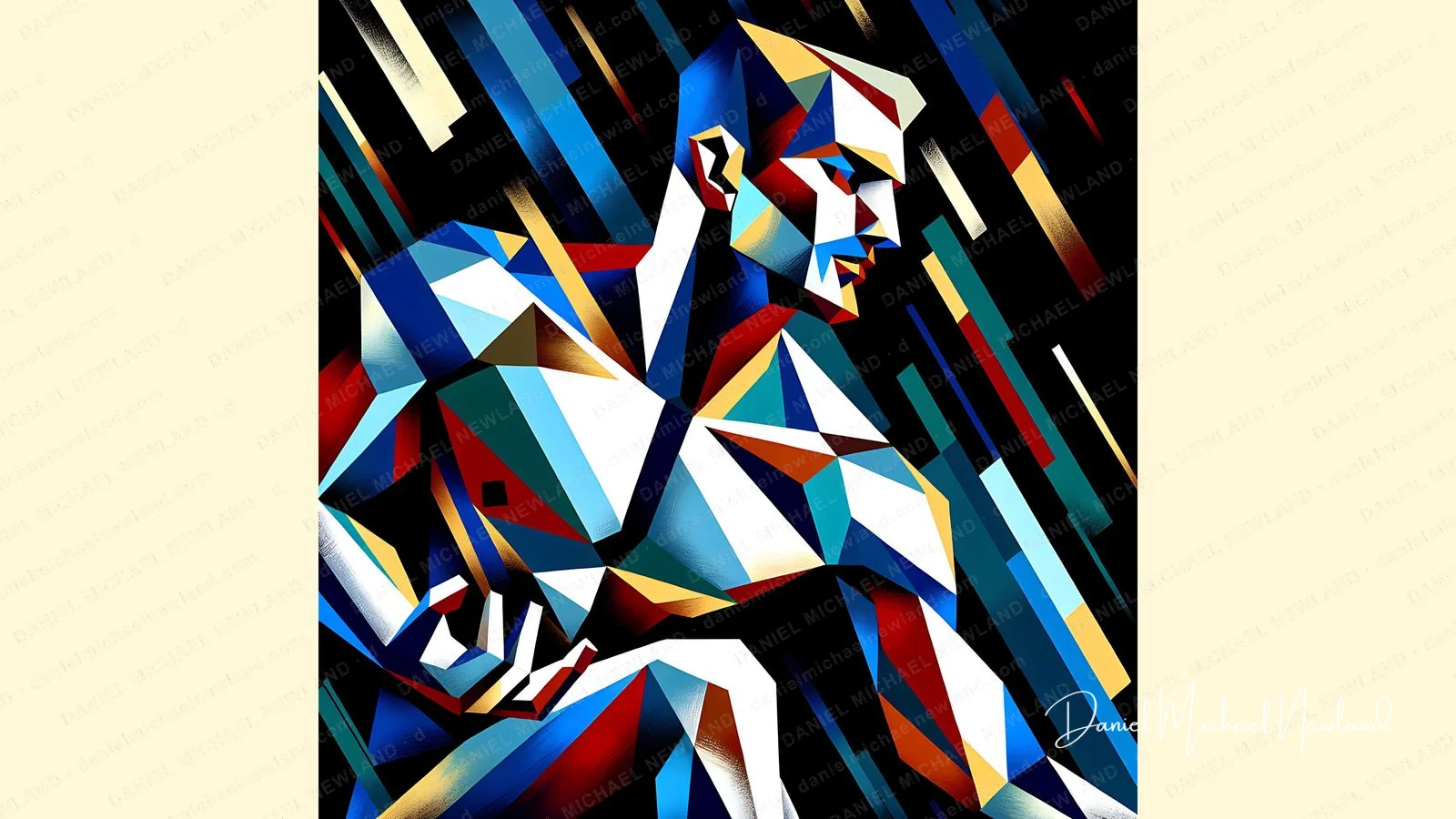 Grand Jeté, Moulin Cubism digital cubism artwork by Daniel Michael Newland