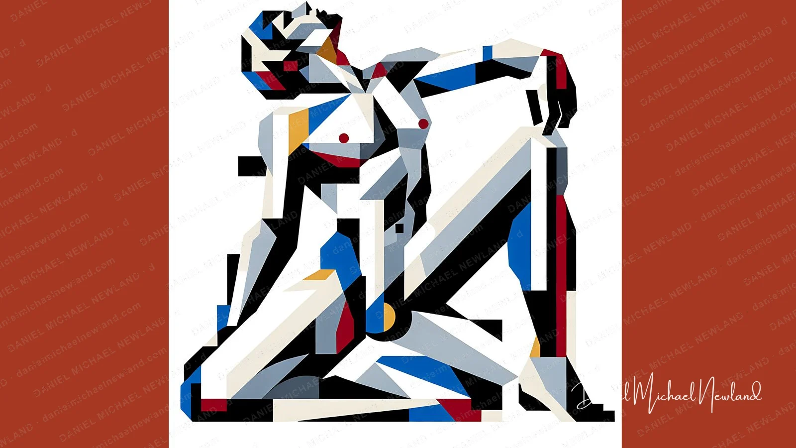 Life Study, Moulin Cubism digital cubism artwork by Daniel Michael Newland