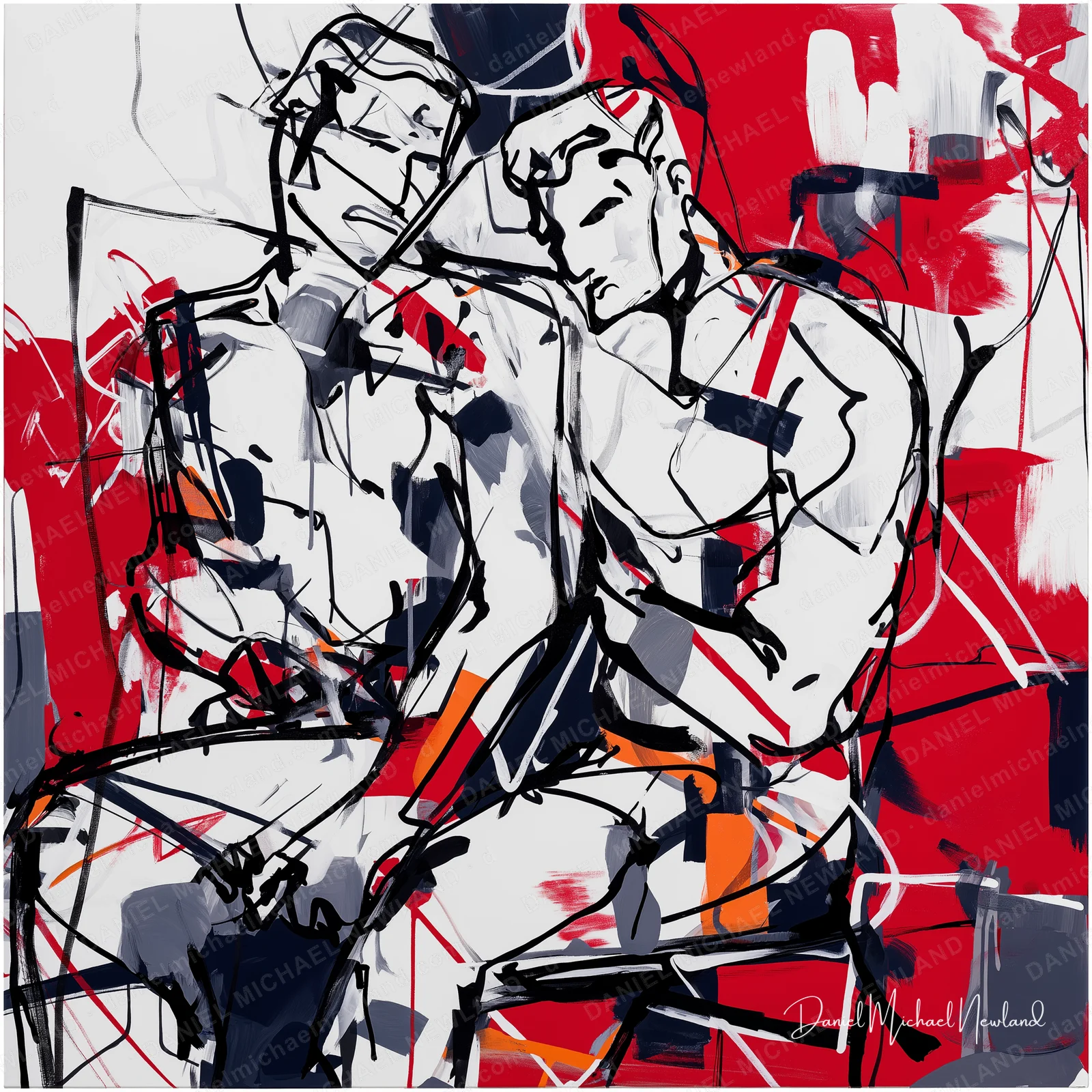 Solace, Masculine Form digital cubism artwork by Daniel Michael Newland