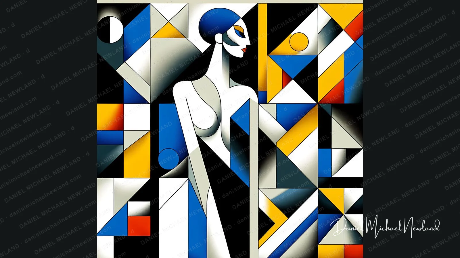 Solitaire, Moulin Cubism digital cubism artwork by Daniel Michael Newland